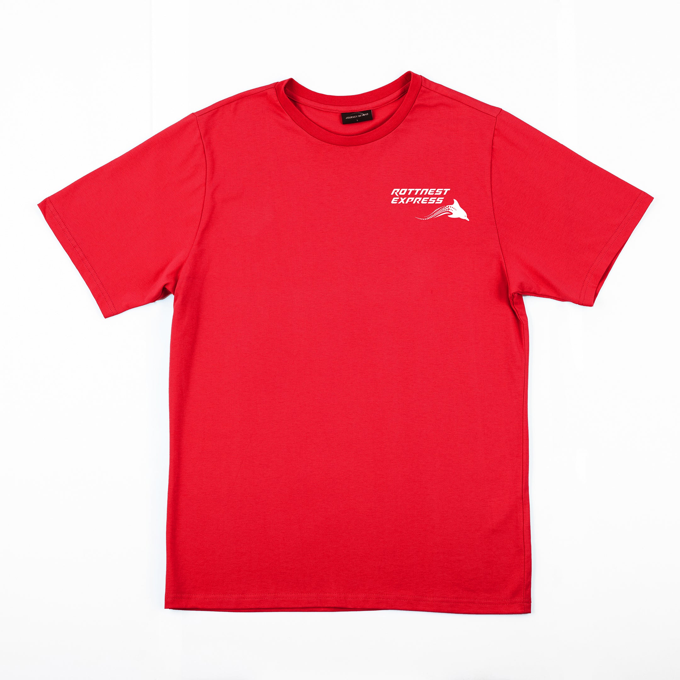 Rottnest Express Men's Crew Neck Tshirt Red Journey Beyond Gift Shop