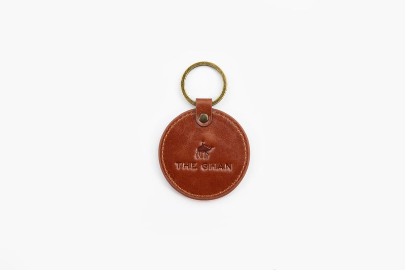 Leather Keyring 'Golden Ghan'