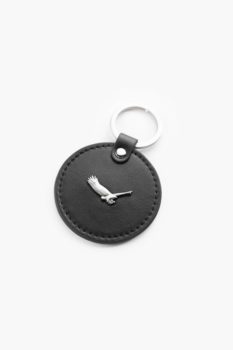 Leather Keyring 'Silver Pacific'