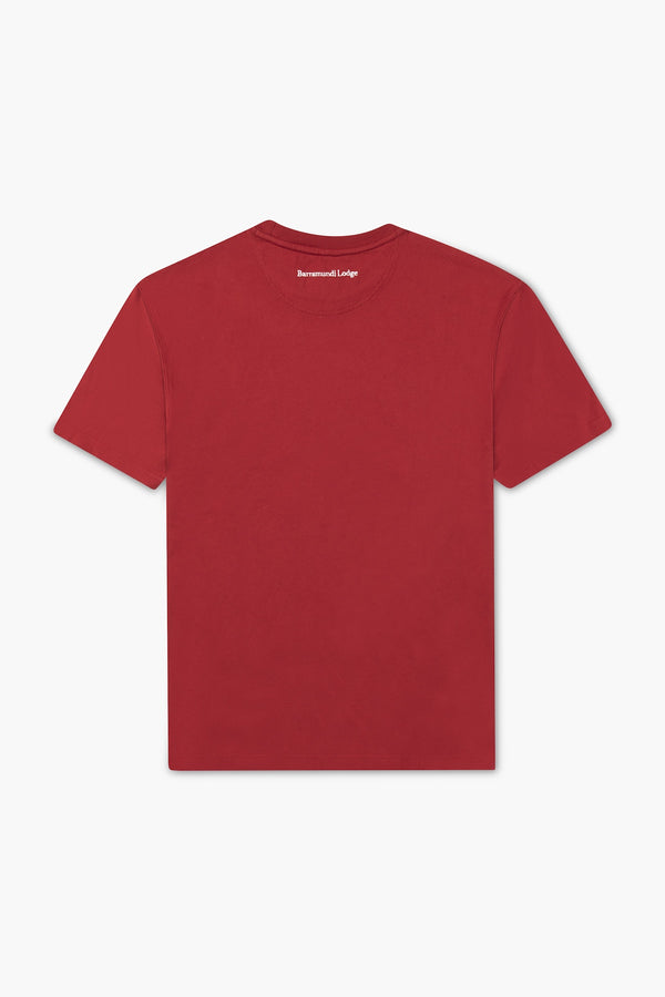 'Barramundi Lodge' T-Shirt Burgundy