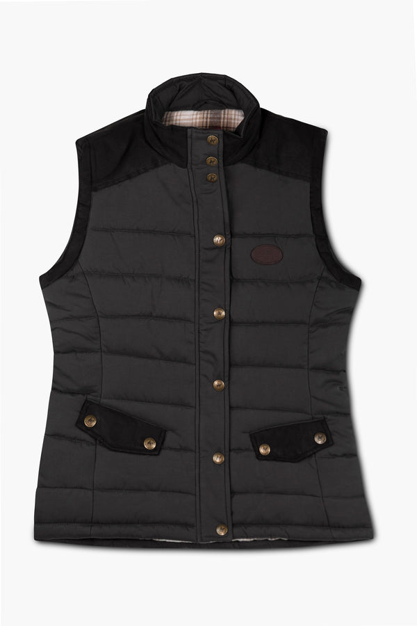 'Telegraph Post' Women's Puffer Vest Brown