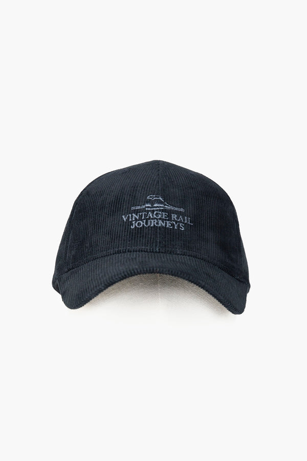 Vintage Rail Journeys Corduroy Cap Black
