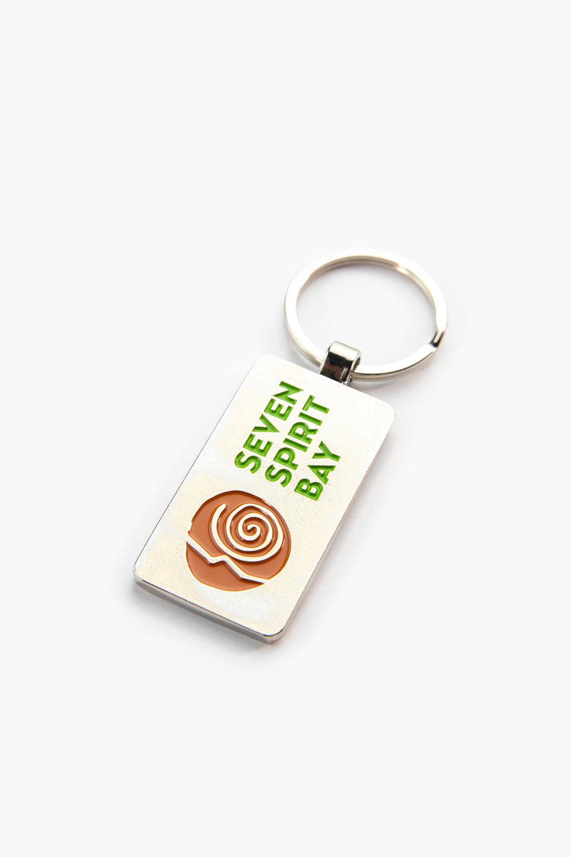 'Seven Spirit Bay' Metal Keyring