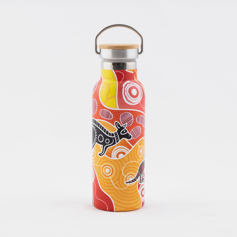 Outback Spirit Indigenous Printed Water Bottle