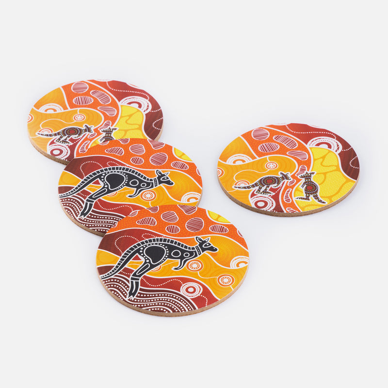 Outback Spirit Indigenous Printed Coasters