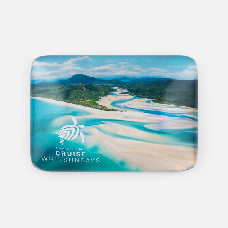 Cruise Whitsundays Crystal Rectangle Magnet Whitehaven