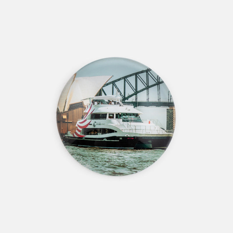 Cruise Sydney Round Boat Magnet