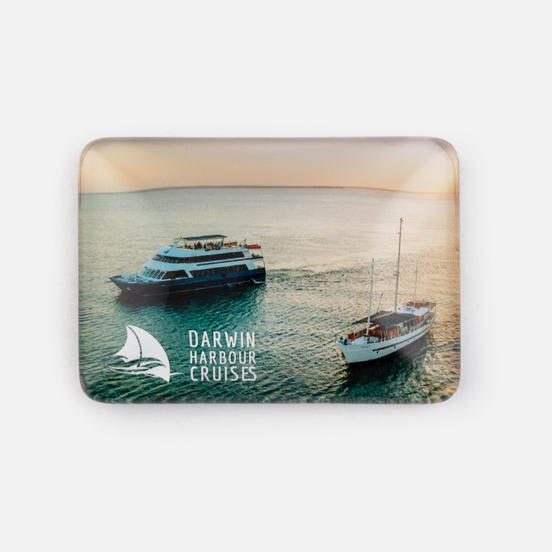 Darwin Harbour Cruises Crystal Rectangle Magnet Boat