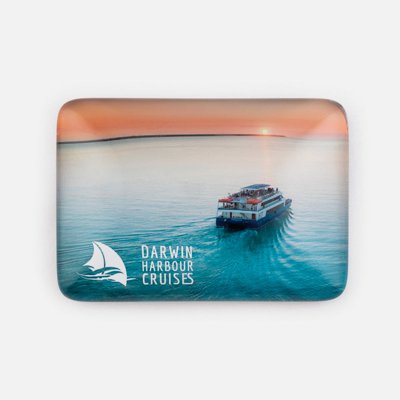 Darwin Harbour Cruises Cyrstal Rectangle Magnet Sunset