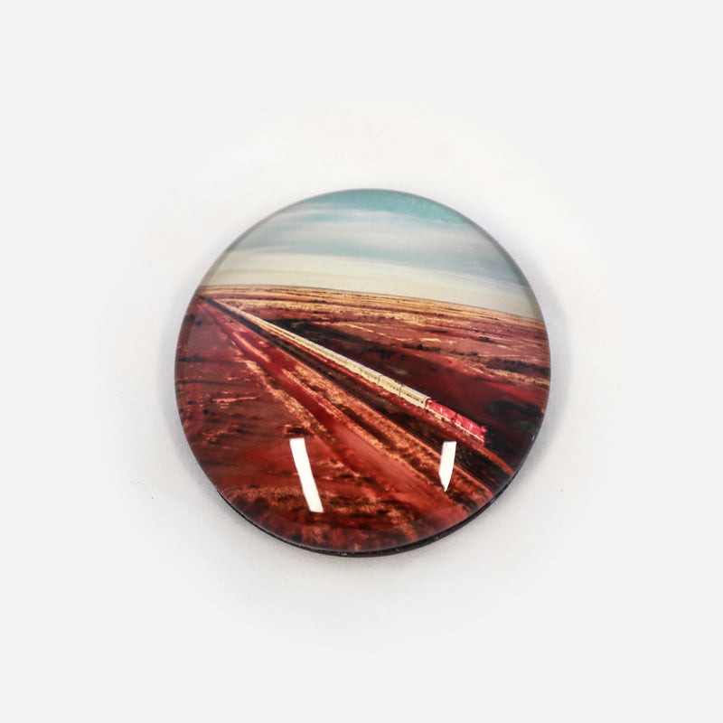 The Ghan Crystal Round Sunset Magnet