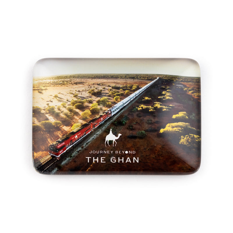 The Ghan Crystal Rectangle Sunset Magnet